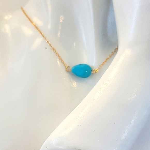 3/$30 Chic Necklace with Turquoise Accent - Picture 2 of 2